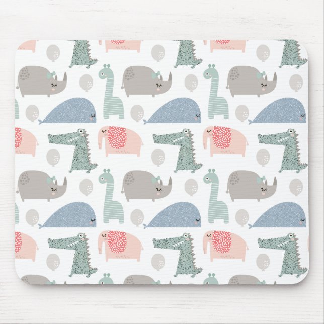 Alfombrilla De Ratón Gracioso patrón animal facial (Frente)