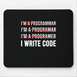 Alfombrilla De Ratón Gracioso programador I Wite Code