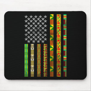 Alfombrilla De Ratón Gracioso regalo afroamericano, bandera diecinueve 