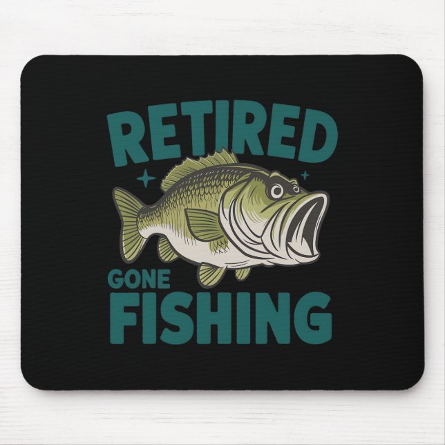 Alfombrilla De Ratón Gracioso retiro de camisetas de pesca retiradas B  (Frente)