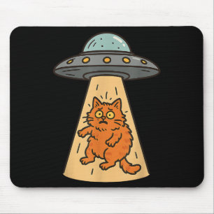 Alfombrilla De Ratón Gracioso Secuestro De Gato Alien Ufo Spaceship Kit