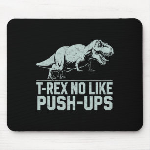 Alfombrilla De Ratón Gracioso T-rex No Like Push-ups Dinosaur Workout G