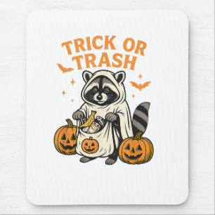 Alfombrilla De Ratón Gracioso truco de mapache o halloween con basura