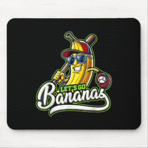 Alfombrilla De Ratón Gracioso Vamos Bananas Disco Para Niños Hombres Mu