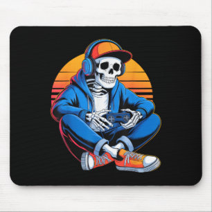 Alfombrilla De Ratón Graciosos Halloween Chicos Hombres Niños Skeleton 