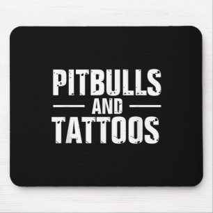 Alfombrilla De Ratón Graciosos Pitbulls Y Tattoos Perro Trendy Perro Lo
