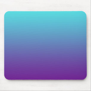 Alfombrilla De Ratón Gradiente de Fondo Simple Turquesa Azul Púrpura