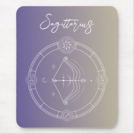 Alfombrilla De Ratón Gradiente de signo de estrella Sagittarius zodiac