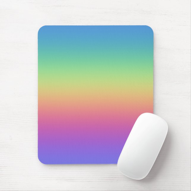Alfombrilla De Ratón Gradiente profundo del arcoiris (Con ratón)