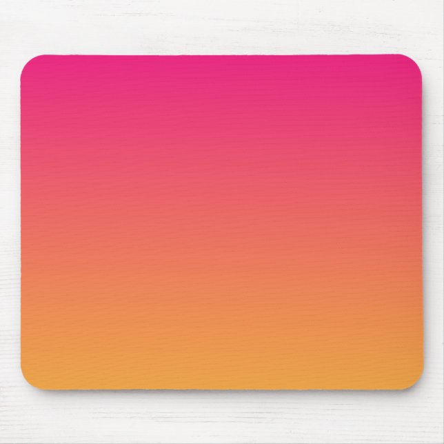 Alfombrilla De Ratón Gradiente rosa y naranja (Frente)