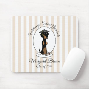 Alfombrilla De Ratón Graduación Dachshund (negro y marrón) - Perro lind