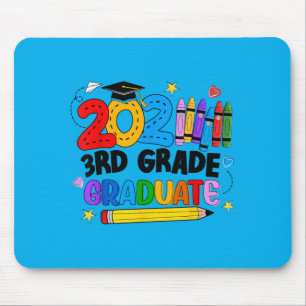 Alfombrilla De Ratón Graduación de tercer grado linda 2026 Crayones Niñ
