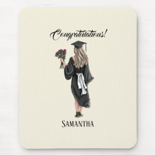 Alfombrilla De Ratón Graduación personalizada de acuarela (3)