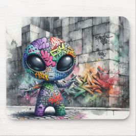 Alfombrilla De Ratón Graffiti Alien Mousepad