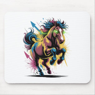 Alfombrilla De Ratón Graffiti Estilo Arte Caballo Caballo de Regreso a