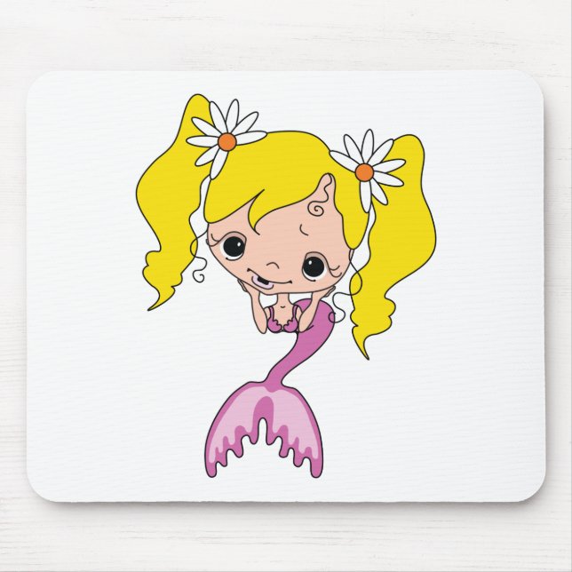 Alfombrilla De Ratón Gráfica de Personalizado de Sirena Cuta (Frente)
