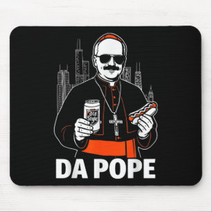 Alfombrilla De Ratón Gráfica del Papa Leo Xiv de Funny Chicago