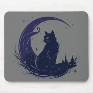 Alfombrilla De Ratón Gráfica vectorial de canto bajo la luna