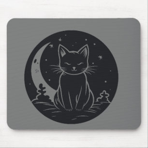 Alfombrilla De Ratón Gráfica vectorial de canto bajo la luna