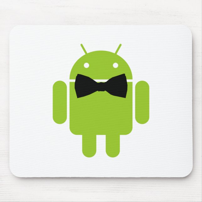 Alfombrilla De Ratón Gráfico de iconos formales del robot Android (Frente)
