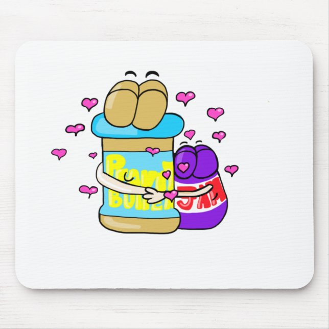 Alfombrilla De Ratón Gráfico de Pb&j Bestfreinds (Frente)
