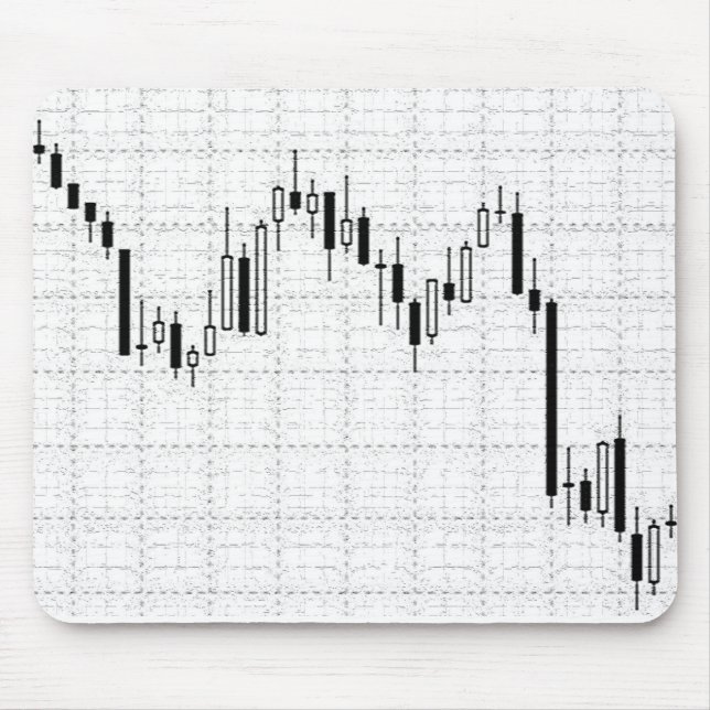 Alfombrilla De Ratón Gráfico del mercado de valores de Candlestick (Frente)