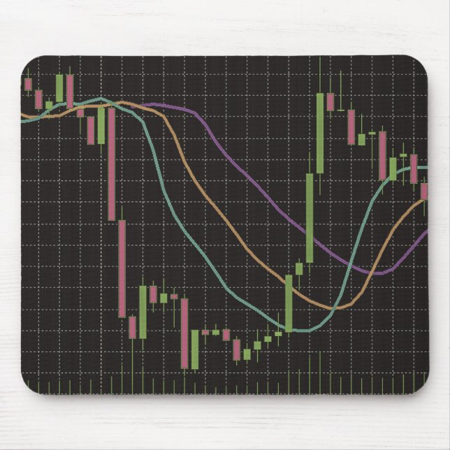 Alfombrilla De Ratón Gráfico del mercado de valores de Candlestick (Frente)