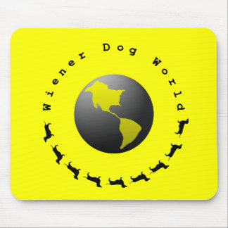 Alfombrilla De Ratón Gráfico del mundo del perro de la salchicha de