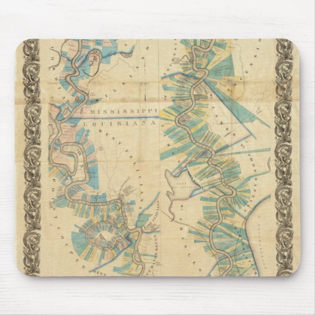 Alfombrilla De Ratón Gráfico del río Misisipi inferior (Frente)