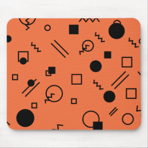Alfombrilla De Ratón gráfico Memphis naranja, divertido, de moda y geom