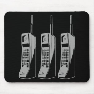 Alfombrilla De Ratón Gráfico retro del teléfono móvil
