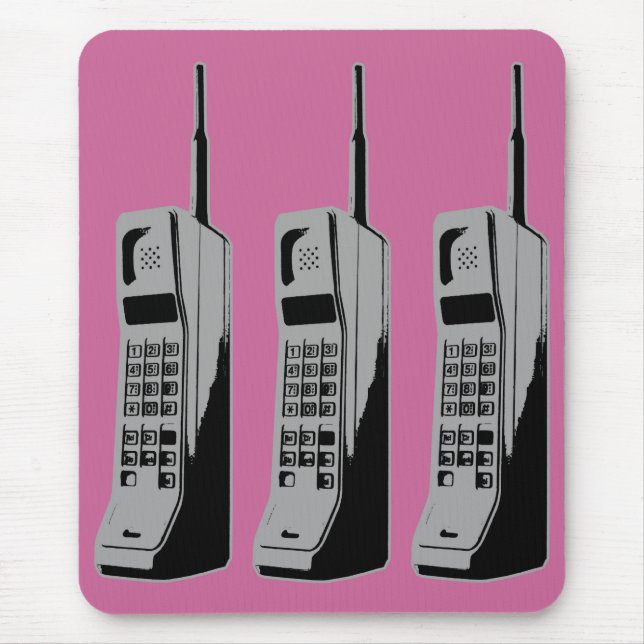 Alfombrilla De Ratón Gráfico retro para teléfono móvil (Frente)