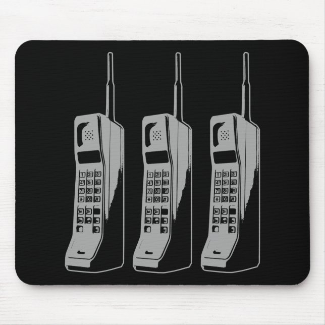 Alfombrilla De Ratón Gráfico retro para teléfono móvil (Frente)