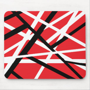 Alfombrilla De Ratón gráfico rojo, negro y blanco