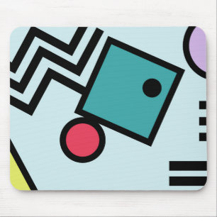 Alfombrilla De Ratón Gráficos abstractos del estilo del arte pop de 80