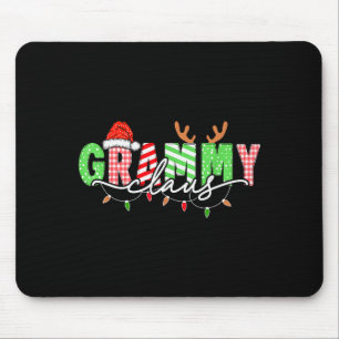 Alfombrilla De Ratón Grammy Claus Xmas Luces de Navidad Pijama Familia