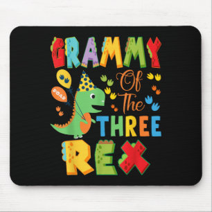 Alfombrilla De Ratón Grammy Of The Three Rex 3Natal Boy Dinosaur