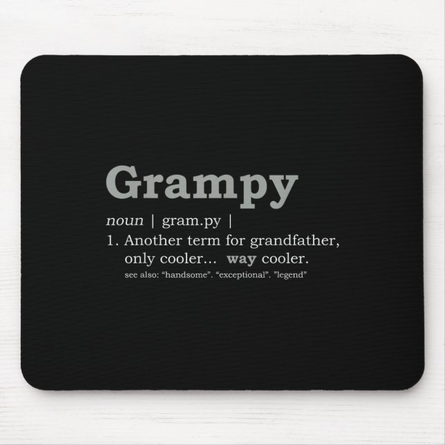Alfombrilla De Ratón Grampy Design_ Funny Definition  (Frente)