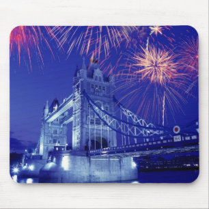 Alfombrilla De Ratón Gran Bretaña, Londres. Fuegos artificiales sobre l