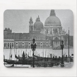 Alfombrilla De Ratón Gran Canal Blanco Negro Venecia Italia Viajes