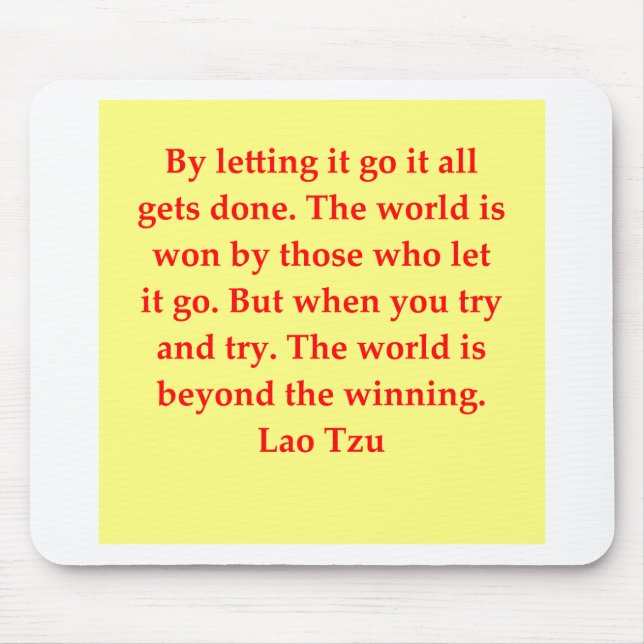 Alfombrilla De Ratón gran cita de Tzu del Lao (Frente)