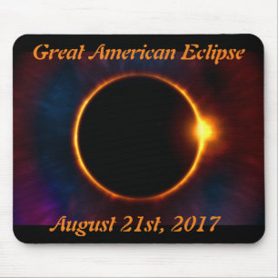 Alfombrilla De Ratón Gran cojín de ratón americano del eclipse