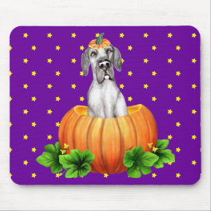 Alfombrilla De Ratón Gran Dane Halloween Negro UC Dane-O-Lantern