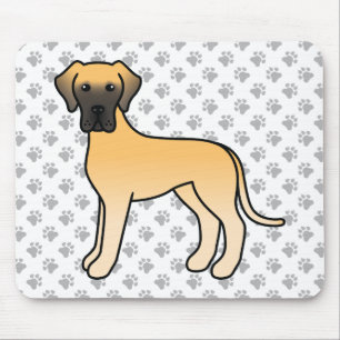 Alfombrilla De Ratón Gran Danés cervato perro de dibujos animados lindo