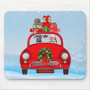 Alfombrilla De Ratón Gran Danés en coche con Papá Noel