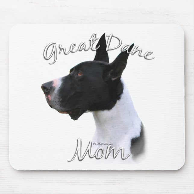 Alfombrilla De Ratón Gran danés (manto) mamá 2 (Frente)