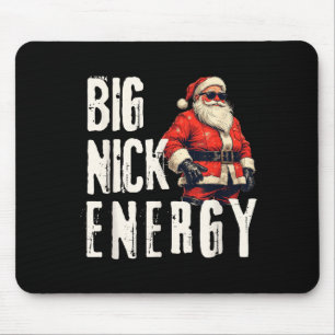 Alfombrilla De Ratón Gran Energía de Nick Divertido Santa Navidad