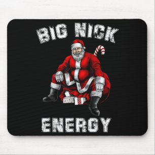 Alfombrilla De Ratón Gran Energía de Nick Santa Divertido Navidad