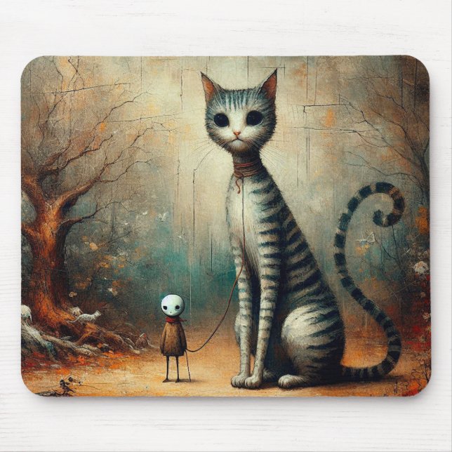 Alfombrilla De Ratón Gran gato (Frente)