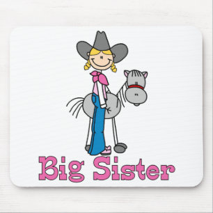 Alfombrilla De Ratón Gran Hermana de la Cowgirl Stick
